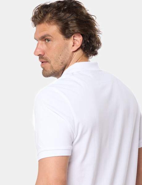REMERA POLO LISA PIQUÉ Blanco