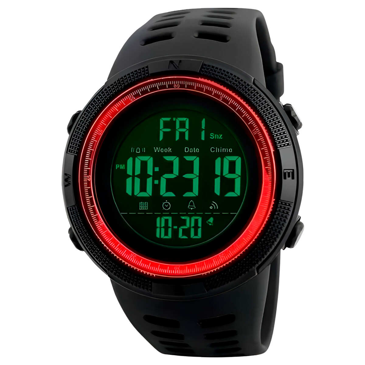 Reloj Deportivo Digital Resistente Al Agua Skmei 1251 - Color Rojo 