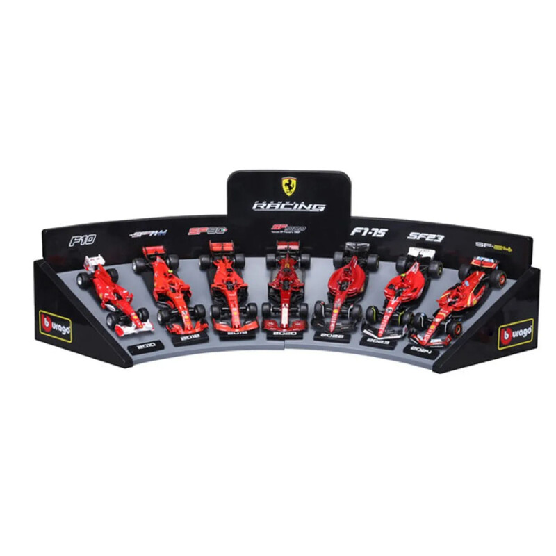 Auto F1 Racing Ferrari 7 Autos con base incluida Bburago Auto F1 Racing Ferrari 7 Autos con base incluida Bburago