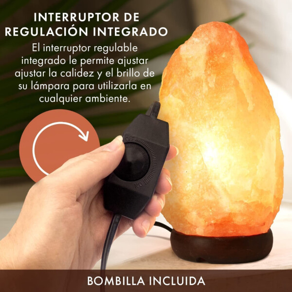 Lámpara Sal Himalaya 5 a 7 Kg Dimmer Veladora Decoracion Variante Modelo Transparente