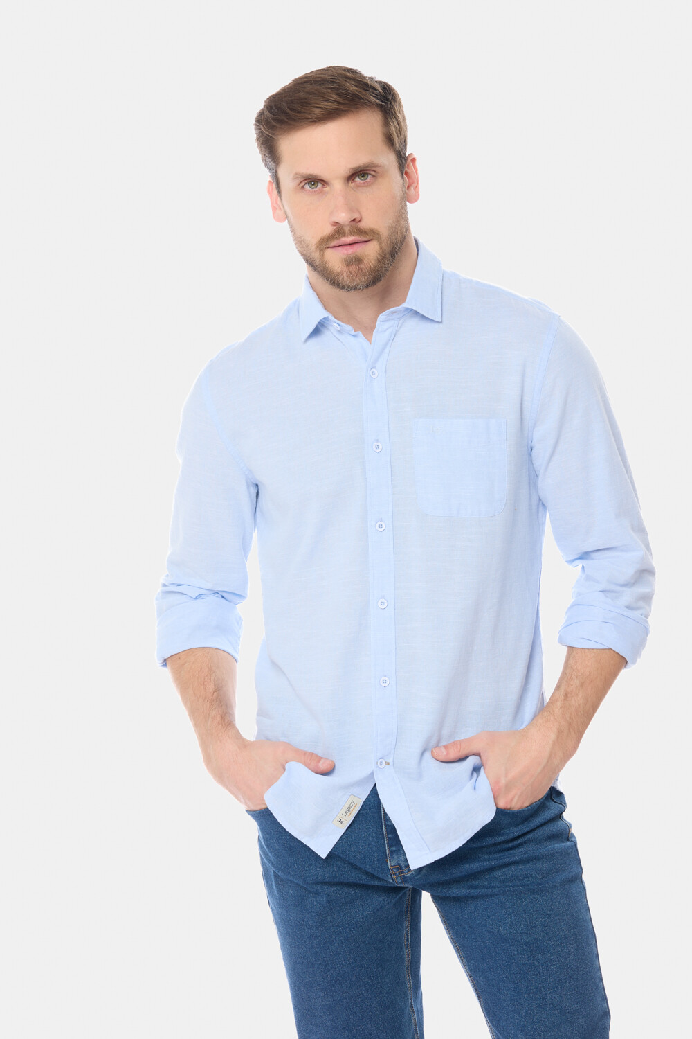 CAMISA DE LINO Azul