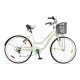 Bicicleta de paseo Baccio Ipanema Lady 6V Vintage rodado 26 con canasto y 6 cambios verde coral