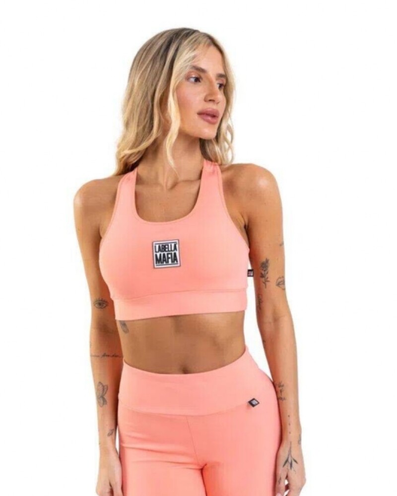 Top Deportivo Color Coral By La Bellamafia U