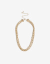 Collares Cortos Strass Collar Corto Cadenas Y Strass - Dorado