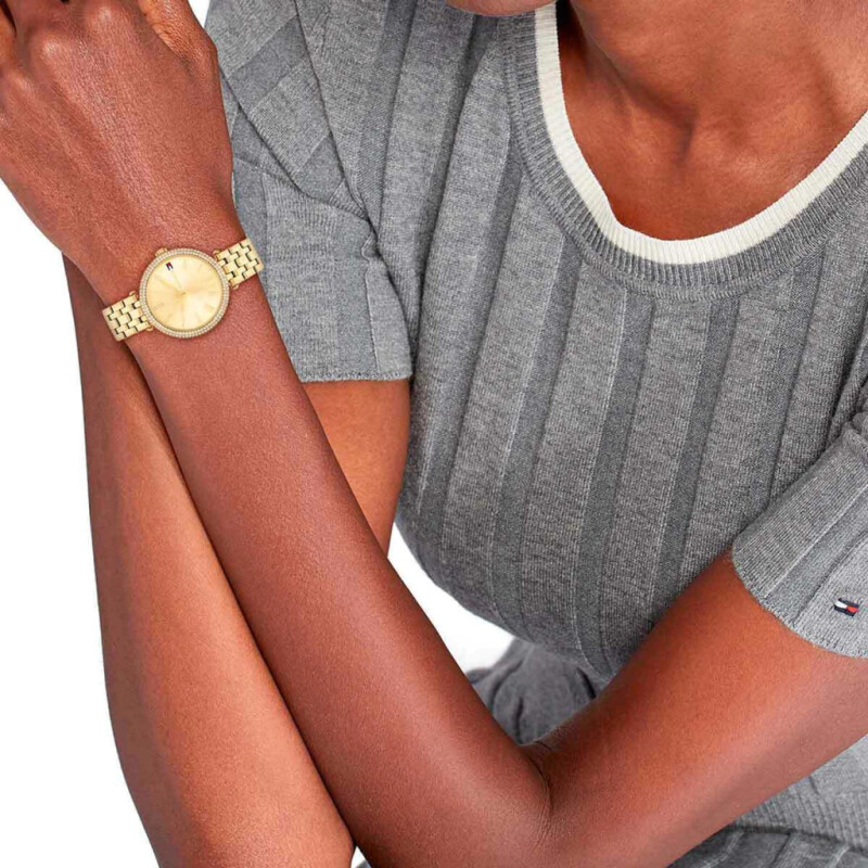 Reloj Tommy Hilfiger para mujer de acero dorado 1782718 Reloj Tommy Hilfiger Para Mujer De Acero Dorado 1782718