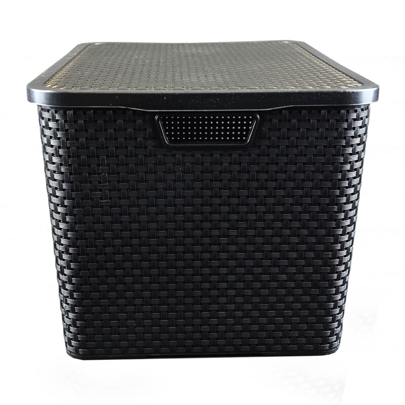 Set x2 Caja ratán 40 lts NEGRO