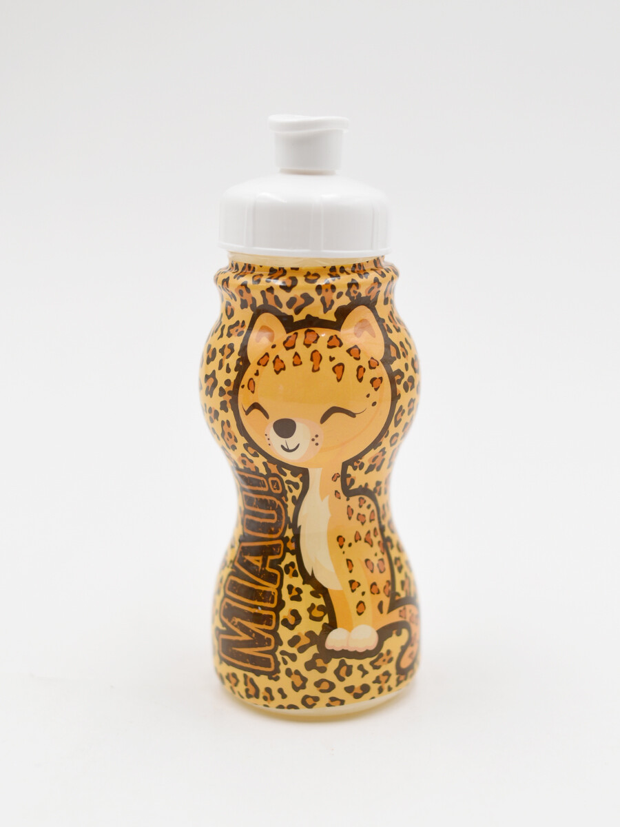 BOTELLA ANIMAL PRINT 250 ML - AMARILLO 