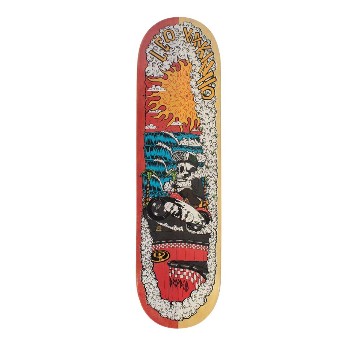 Deck Drop Dead Maple Leo Kakinho - Paradise 8.5" (Sólo Tabla · Lija Incluída) 