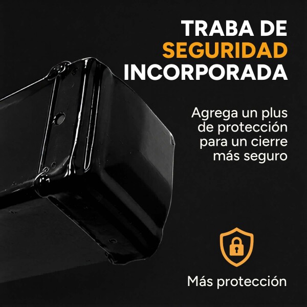 Poste Para Reja Modular Cerco Seguridad Hierro 2,40 Metros Color Negro