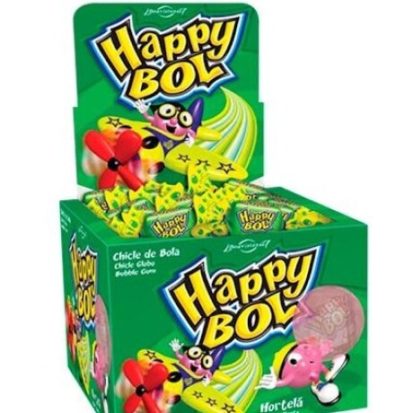 CHICLE HAPPY BOL 140G/47UN MENTA CHICLE HAPPY BOL 140G/47UN MENTA