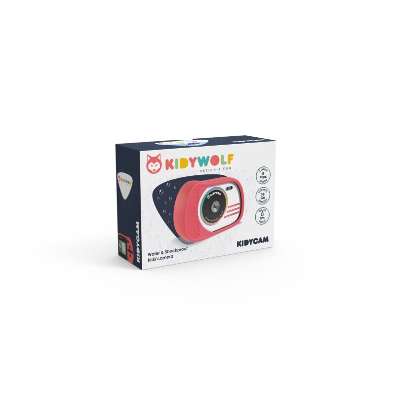 KIDYCAM Cámara Digital Para Niños Water Proof 32 Gb Kidywolf - Rosa