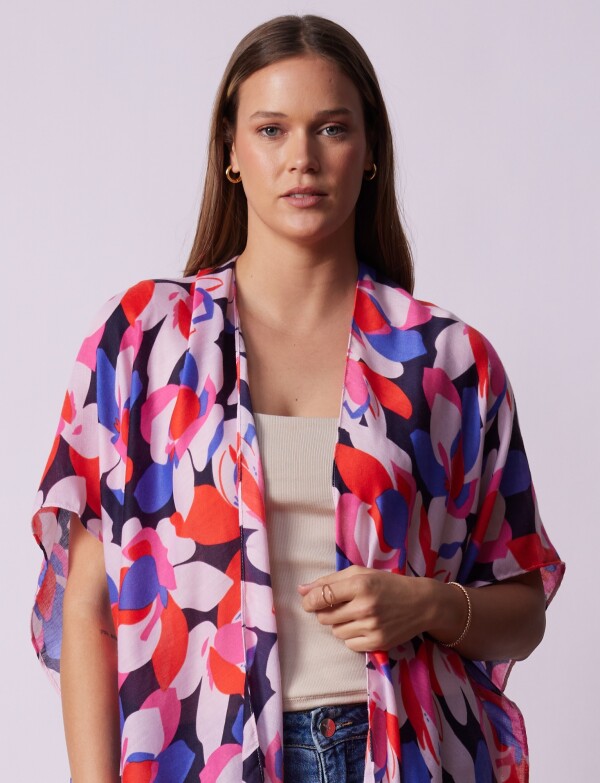 Kimono Printed MULTI/ROSA