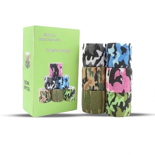 CINTA CUBRE GRIP CAMUFLADA CAJA x 6 Cinta Cubre Grip Camuflada Caja X 6