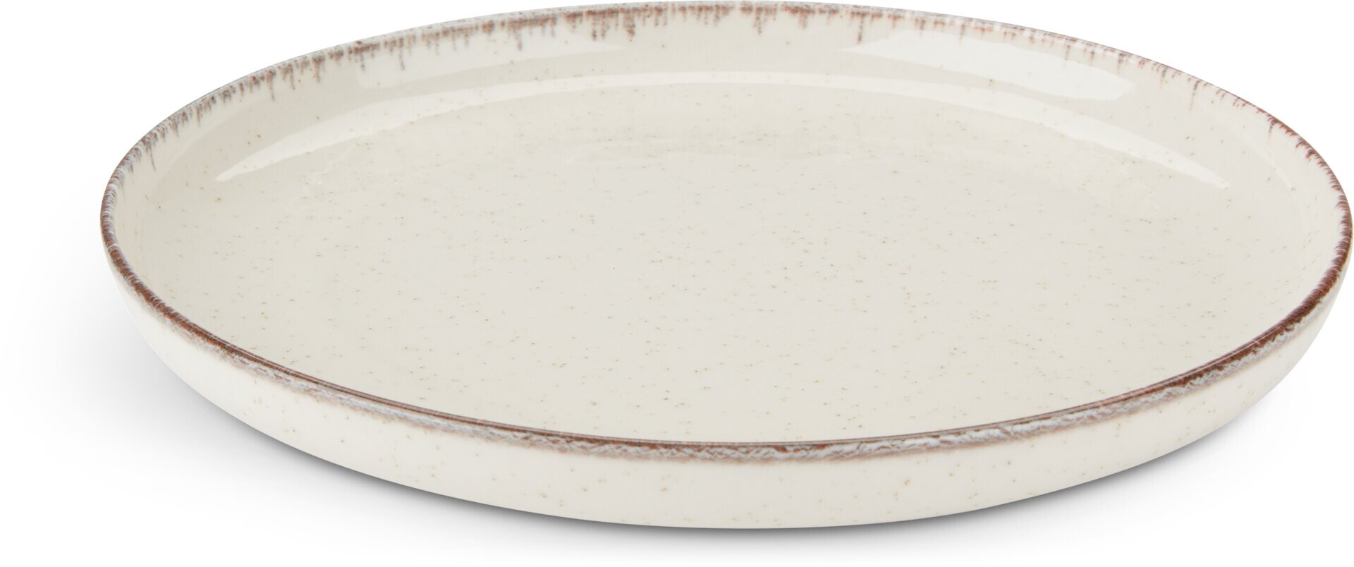 Plato FERDUS Ø19cm gres porcelánico beige 