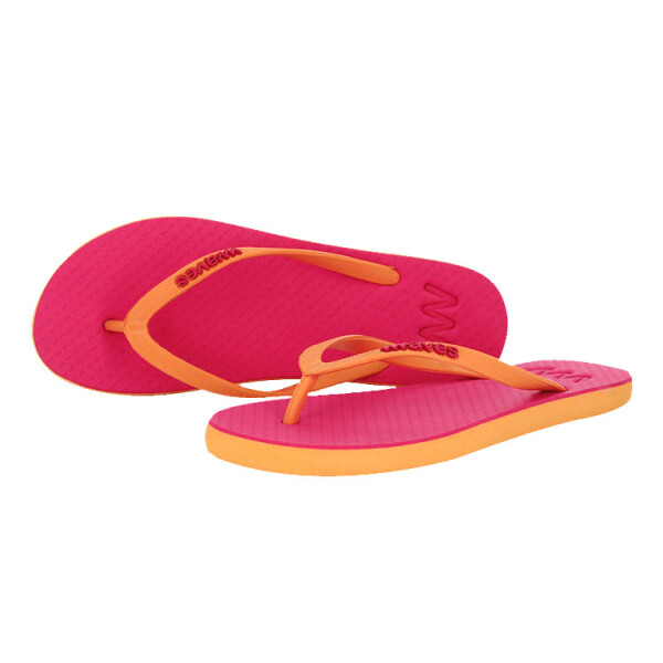 Sandalias Ojotas De Mujer Flip Flops Waves Rosa y Naranja