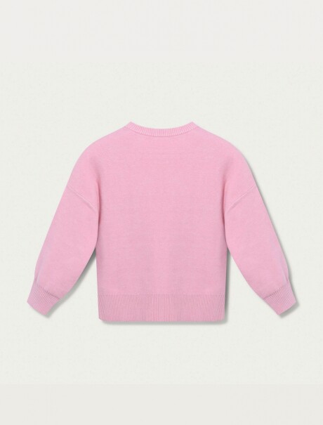 BUZO DE PUNTO INFANTIL - BLANCO ROSADO
