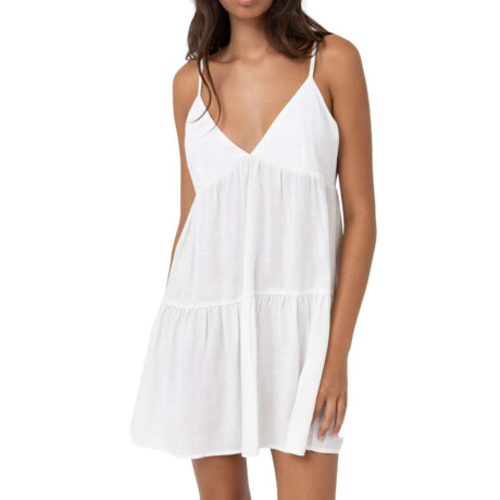 Vestido Rhythm Classic Tiered Mini Blanco
