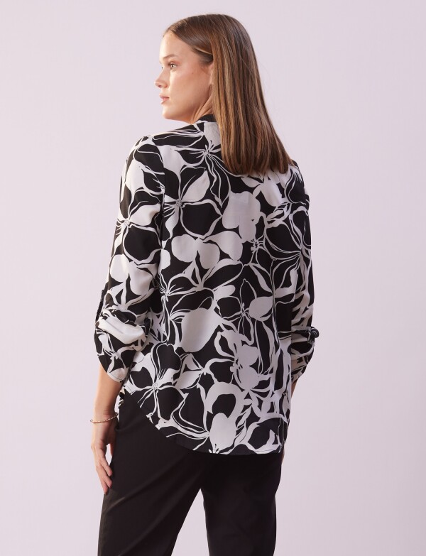 Blusa Printed NEGRO/BLANCO