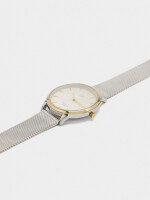Reloj Bicolor Con Punto Metálico De Acero Inoxidable bicolor