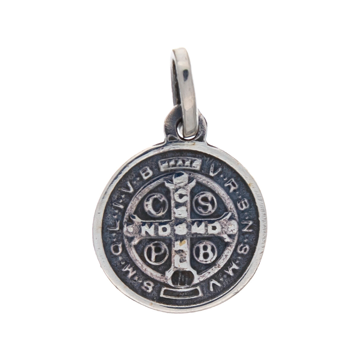Medalla religiosa de plata 925, SAN BENITO. 