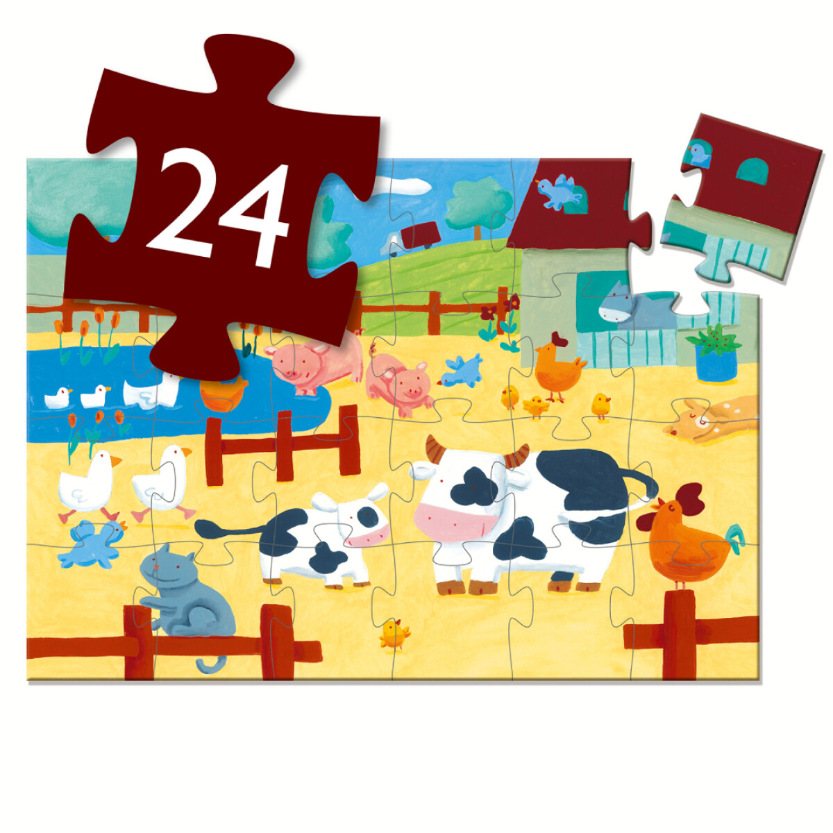 Puzzle Djeco Las Vacas en la granja - 24 Piezas 