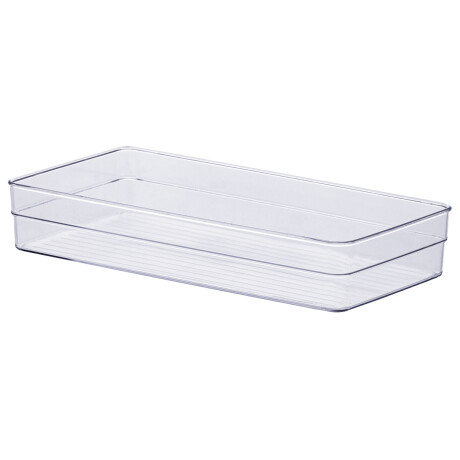 Caja organizadora acrílico baja rectangular TRANSPARENTE