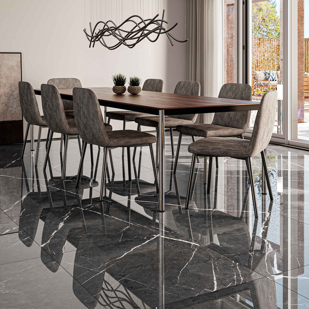 CERÁMICA PARA PISO PIERO BLACK RECTIFICADA "A" 68X68 CM Cerámica Para Piso Piero Black Rectificada "a" 68x68 Cm