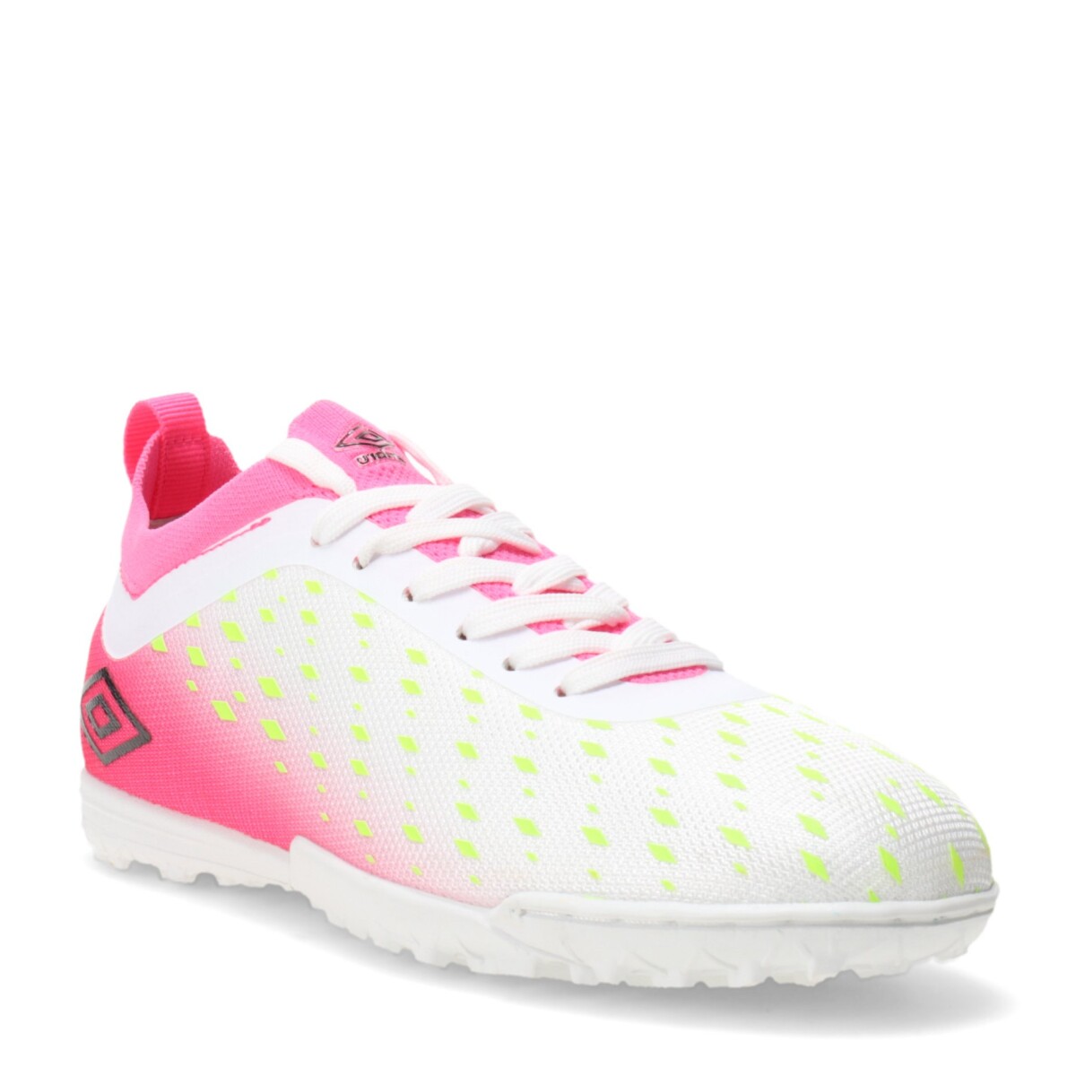 Championes Infantiles Umbro Limit TF - Blanco - Rosado - Amarillo Lima 