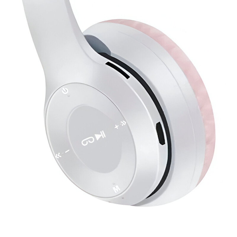 Auriculares Inalambricos De Niño Ledstar Cat Gris Salmon Auriculares Inalambricos De Niño Ledstar Cat Gris Salmon