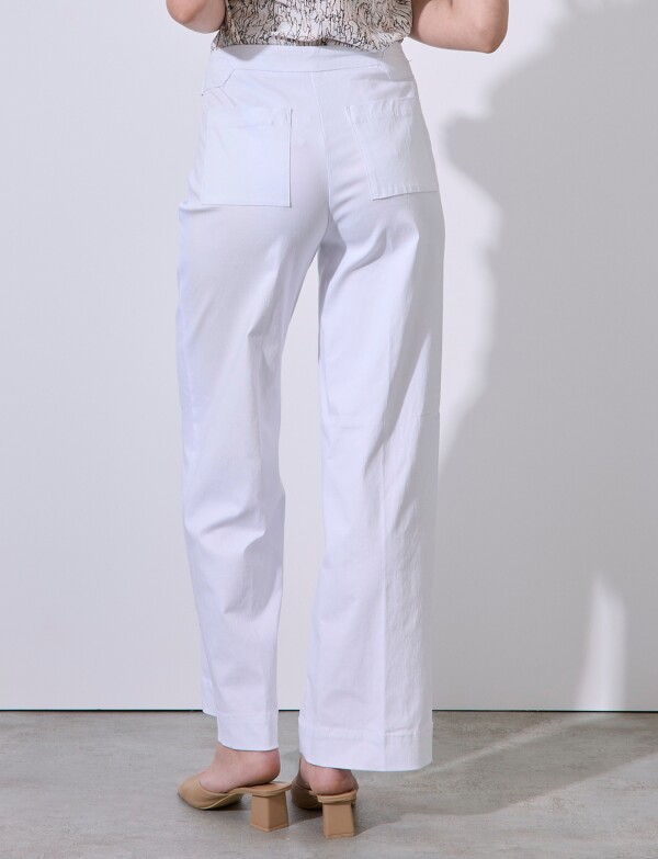 Pantalon Hebilla & Boton BLANCO