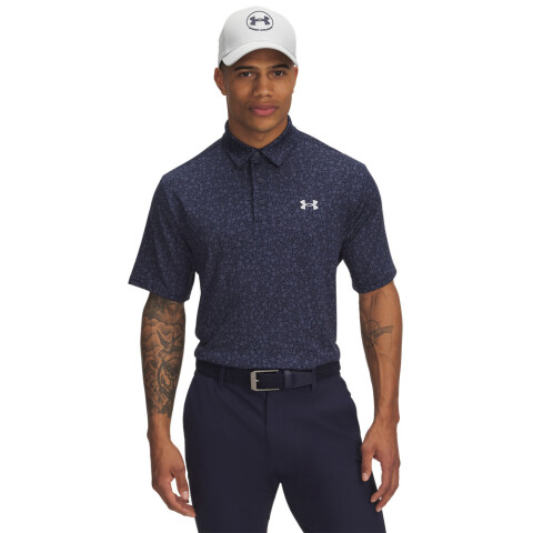 UA Playoff 3.0 Printed Polo-BLU BLU-424