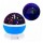 Lámpara Veladora Proyector Estrellas y Luna Luz Giratoria Azul
