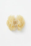 Broche flor tul amarillo