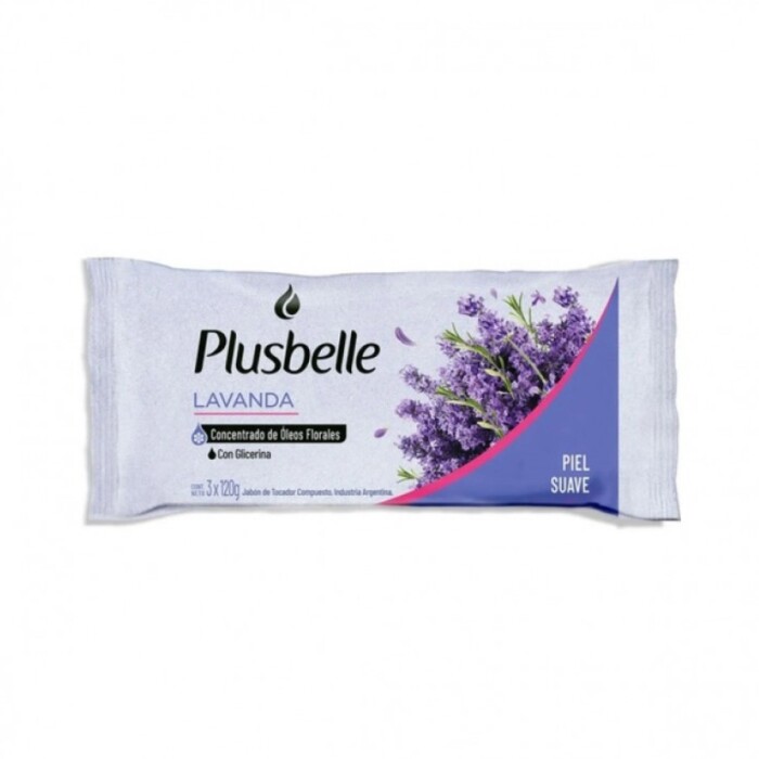 PLUSBELLE JABON LAVANDA X 3 única