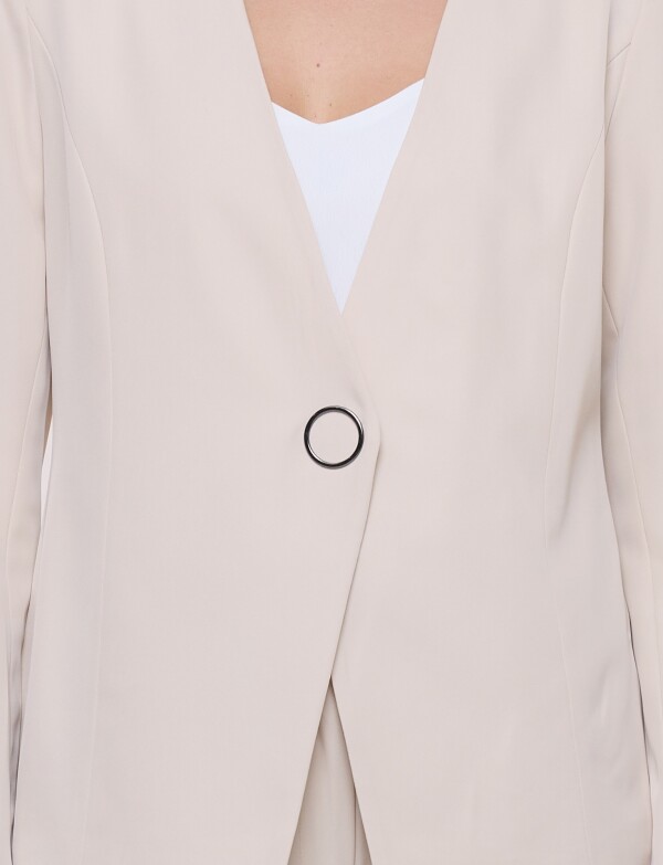 Blazer Botón BEIGE