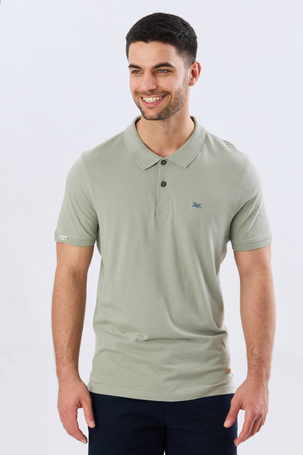 REMERA POLO LISA JERSEY Pistacho