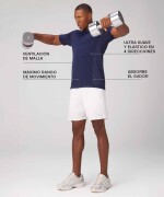 Polo Manga Corta Fit The Training Day Tee Hombre Deep Navy