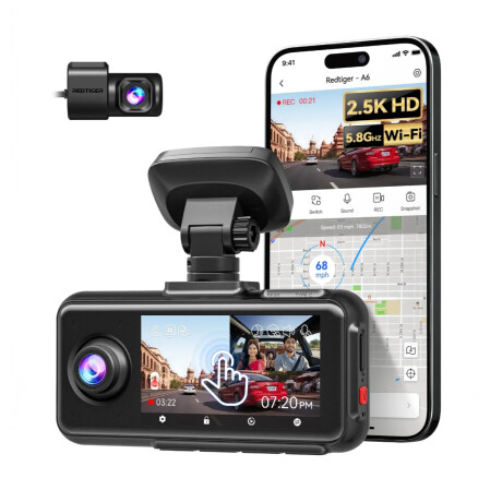Camara de auto Redtiger Dashcam A6 4K GPS Pantalla Táctil Camara de auto Redtiger Dashcam A6 4K GPS Pantalla Táctil