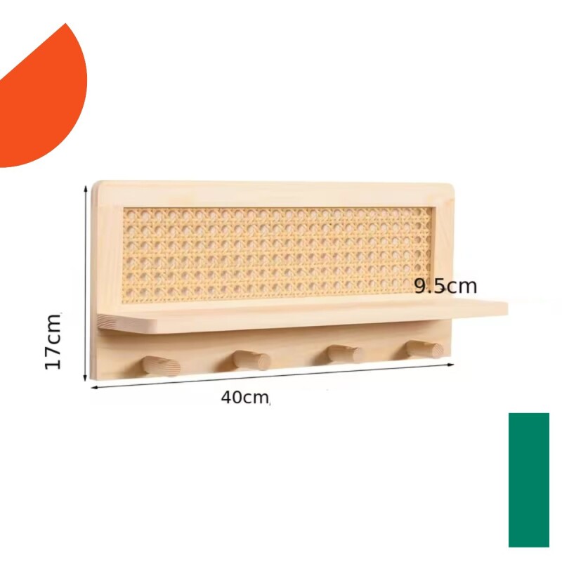 Perchero con estante de madera Perchero con estante de madera