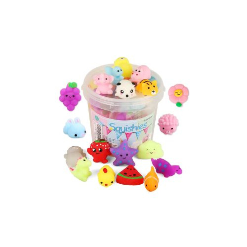 Balde x 24 Squishys Varios Colores y Diseños Balde X 24 Squishys Varios Colores Y Diseños