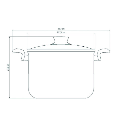 Olla alta modelo "PARIS", Ø26cm -TRAMONTINA TR6008