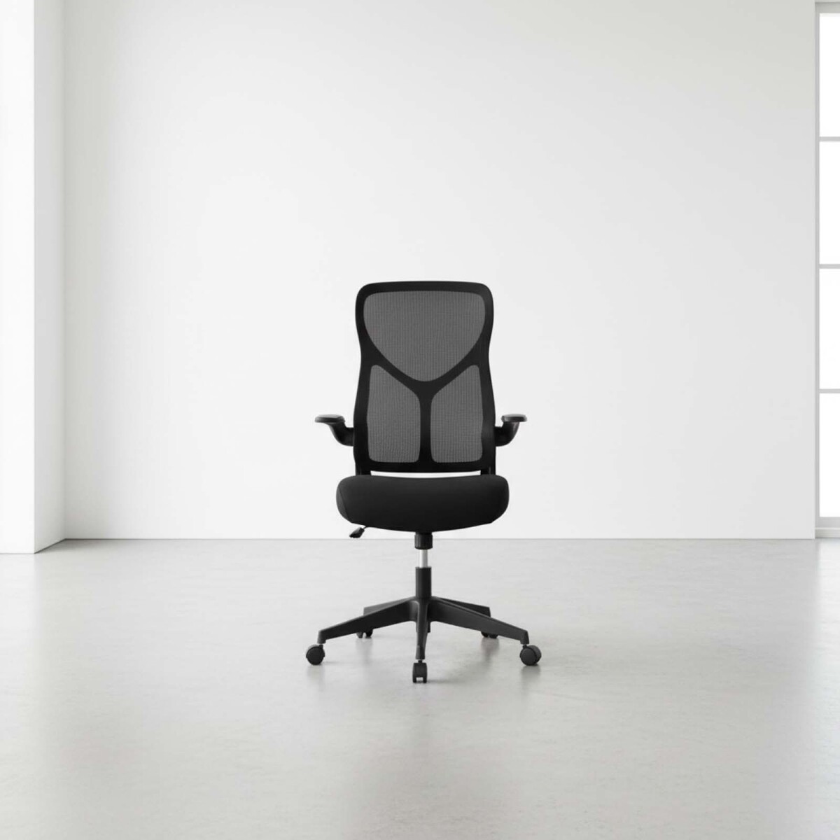 SILLA DE OFICINA - MALLA-Y-METAL NEGRO 3699F 