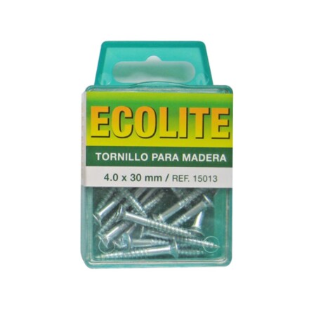 TORNILLOS PARA MADERA 18 PC DE 4.0X30 MM ECOLITE Sin color