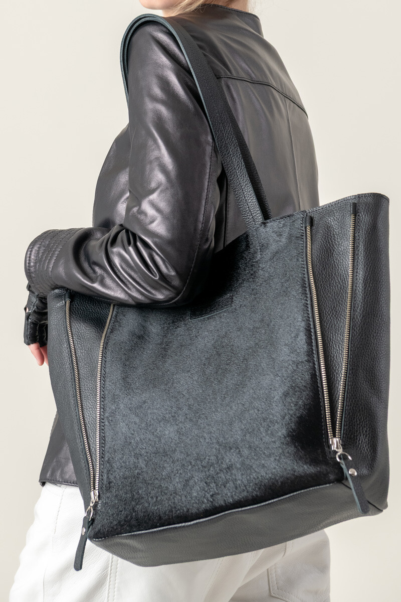 Bolso pampa Negro pelo