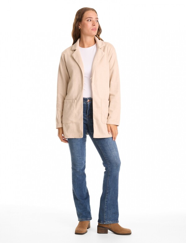 Blazer Faux Suede BEIGE