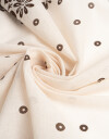 Pañuelos Raso Algodón Flores Pañuelo Raso Estampado Con Flores Y Flecos De Mostacillas - Combinacion Bicolor