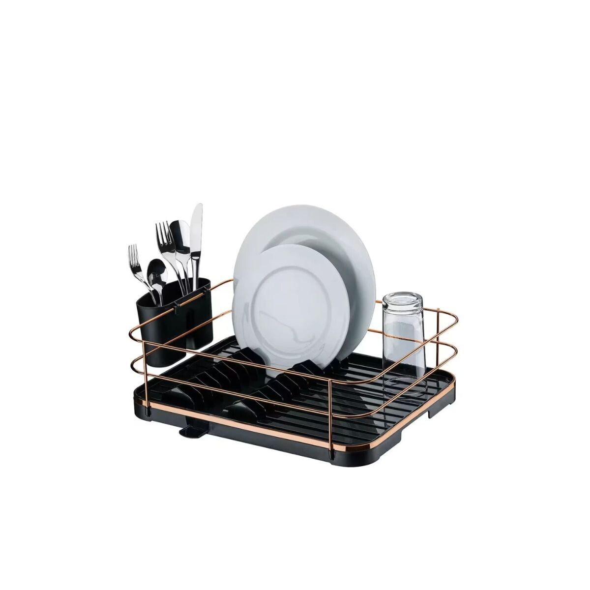 Escurreplatos Negro Red Gold 