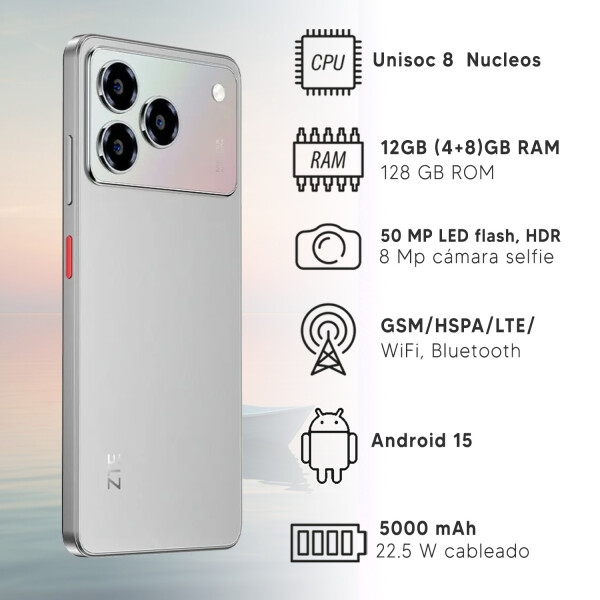 Zte Blade A56 Pro 14gb (4+10) Ram 128gb 4g + Regalo PK ZTE BLADE A56 PRO 12/128 GRIS + REGAL