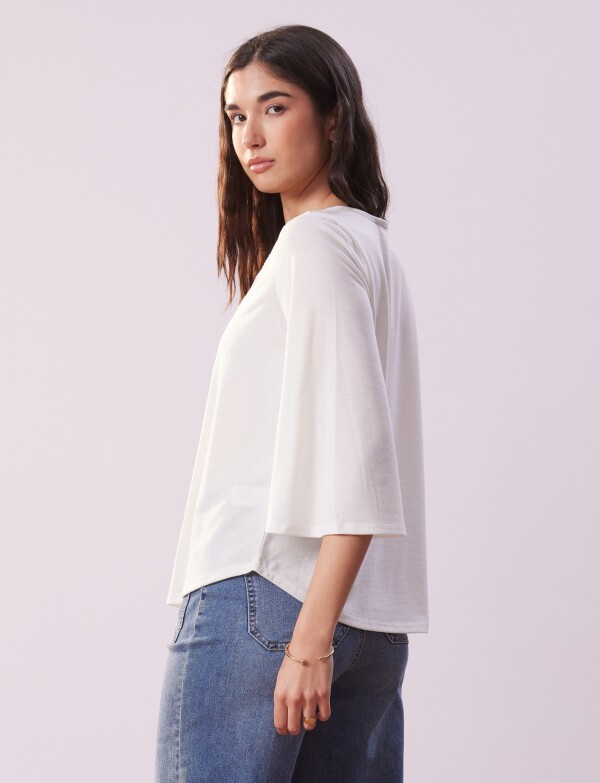 Blusa Crochet BLANCO