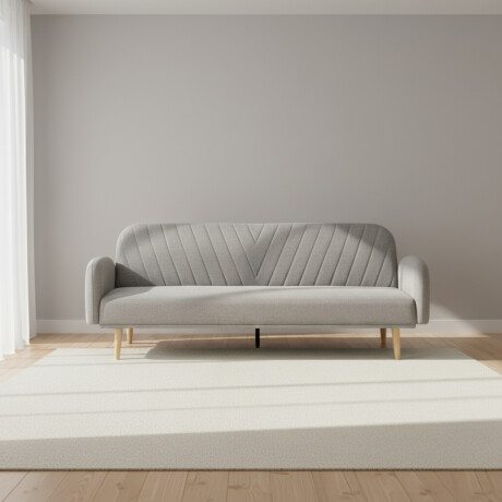 SOFÁ CAMA MADERA-Y-TELA GRIS ZAMORA